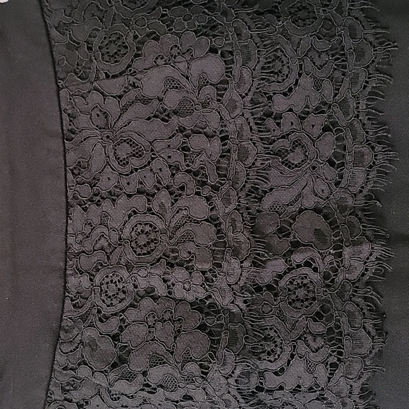 Cabi Lace Tiered Stretch Mini Skirt Rich Black Side Zipper Size 10 - Picture 3 of 11